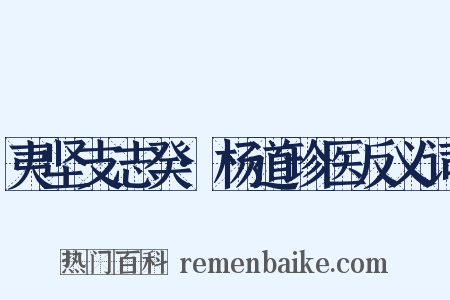 夷坚支志癸·杨道珍医反义词是什么意思的图片